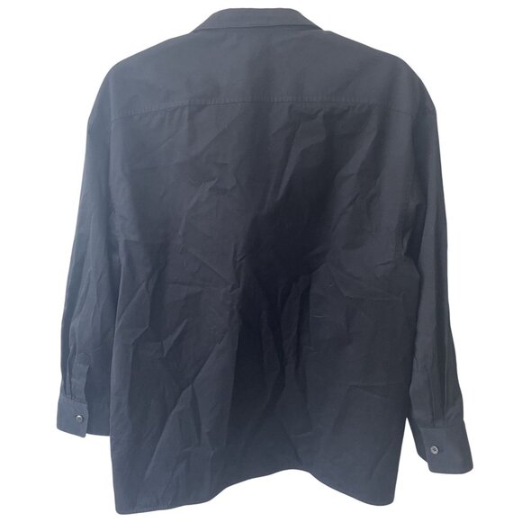 Hermès Womens Black Long-Sleeve Button-Up Shirt With Waist Tie Detail 100% Cotto - Picture 3 of 9